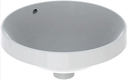 Geberit VariForm Раковина встраиваемая в столешницу круглой формы, D=40 см, без отв. под смеситель, с отв. перелива 500.700.01.2