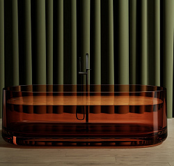 Прозрачная ванна ABBER Kristall AT9708Opal коричневая