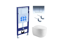 Set AQUATEK АЛЬТАИР (рама AQUATEK Standard INS-0000012 с звукоиз.прокладкой+крепеж KKI-0000002+кнопкаKDI-0000010+унитаз АЛЬТАИР AQ1980-00 с крышкой-сиденьем soft-close)