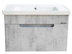 Грейс-90 тумба подвесн. с 1ящ. Скала Серая (ПВХ)