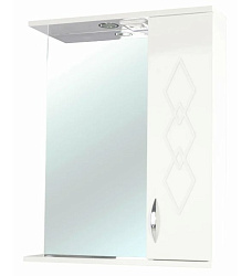 Элеганс-50 зеркало-шкаф бежевое прав.(свет.)