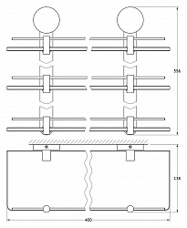 Полка Artwelle Harmonie HAR 038 3-х ярусная, 40 см