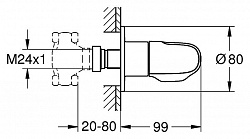 Вентиль Grohe Grohtherm 1000 New 19981000