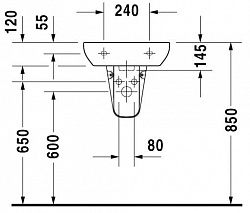 Полупьедестал Duravit D-Code 08571700002