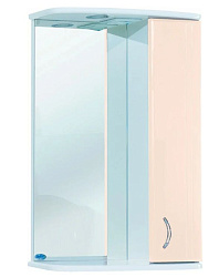 Астра-60 зеркало-шкаф бежевое прав.(свет.) Н