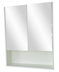 Ницца-70 зеркало-шкаф  с полкой, белый