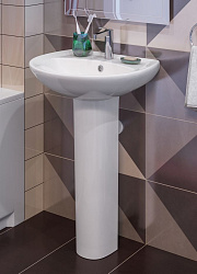 Умывальник пьедестальный Аттика 55 ВКС Белый S1