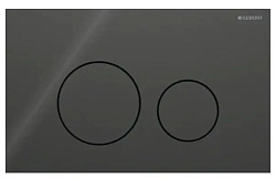 Смывная клавиша Geberit Sigma40 для двойного смыва, круглая: Стекло/Чёрный 115.628.SJ.1