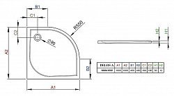 Поддон для душа Radaway Delos A1000