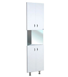 Тина пенал угловой с зеркалом белый