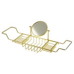 COMPLEMENTI Полка-решётка на ванну с оптическим зеркалом , золото