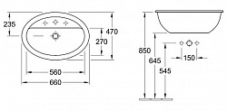 Раковина Villeroy & Boch Loop & Friends 5155 6001 alpin