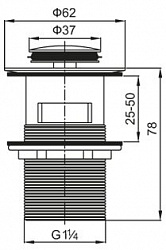 Донный клапан BelBagno BB-PCU-06-CRM