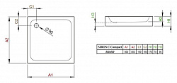 Поддон для душа Radaway Siros С800 compact