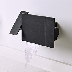 Agape Sen Встроенный смеситель для раковины без излива, цвет: черный