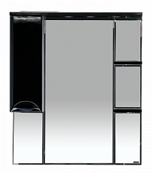 Misty Жасмин - 85 Зеркало - шкаф лев. (свет) черная эмаль