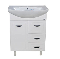 Классик-65 тумба с 2 ящ. белая (ЭЛЕГАНС)