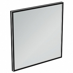 Квадратное зеркало в черной раме 80 см с подсветкой Ideal Standard CONCA T3966BH