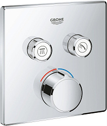 Grohtherm SmartControl Внешняя часть смесителя на 2 выхода, хром 29148000