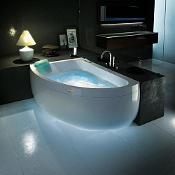 Акриловая гидромассажная ванна Jacuzzi Aquasoul Offset R+C 150x100x57 см пристенная, Sx, без смесителя, с панелями