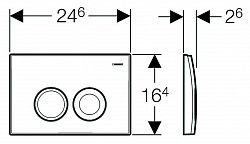 Кнопка смыва Geberit Delta 21 115.125.46.1 хром матовый