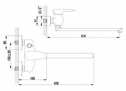 Смеситель Lemark Status LM4417C универсальный