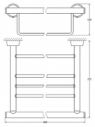 Полка FBS Vizovice VIZ 040 для полотенец 40 см