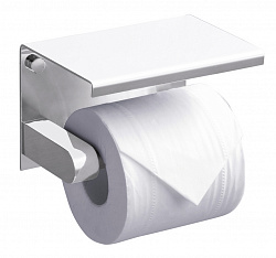 Держатель туалетной бумаги с полкой RUSH Edge (ED77141 White)