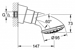 Верхний душ Grohe Relexa 100 Five 27062000