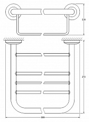 Полка FBS Standard STA 039 для полотенец 30 см