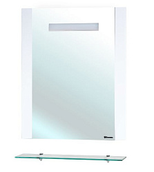Берта-60 зеркало с полкой  белое (внутр. подсветка)