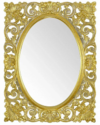 Зеркало прямоугольное ажурное H95xL73xP4 cm, золото