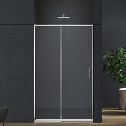 Душевая дверь Софт 2 (Soft 2) VDS-3SO2120CL, 1200, хром, стекло прозрачное