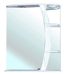 Луна-60 зеркало-шкаф белое лев. (свет.)