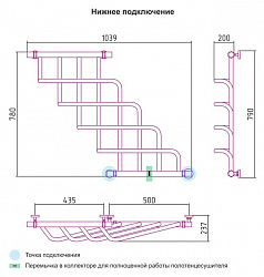 Полотенцесушитель водяной Сунержа Каскад 100x74