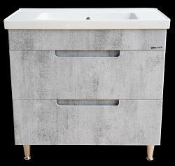 Грейс-90 тумба с 2ящ.Скала Серая (ПВХ)