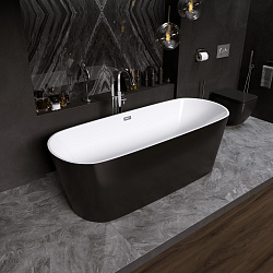 Отдельностоящая ванна Grossman GR-2601 Black 170x70x60 см