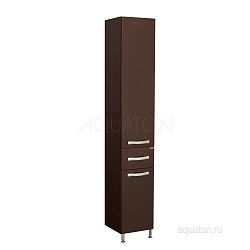 Шкаф - колонна Aquaton Ария Н темно-коричневая 1A124303AA430