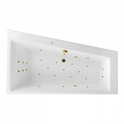 Акриловая ванна EXCELLENT Sfera Slim 170x100 см правая «ULTRA», золото