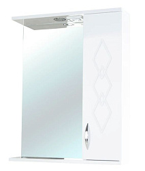 Элеганс-65 зеркало-шкаф белое лев.(свет.)