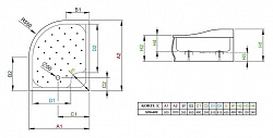 Поддон для душа Radaway Korfu E 120x90 R