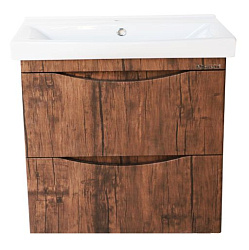 Санриса-60 тумба подвесная с 2 ящ. орех (ПВХ) (СТРИМ)