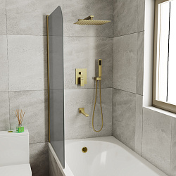 Душевая система для ванны и душа DK встраиваемая с изливом матовое золото Bayern.Liszt (DA1515607A04)