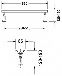 Ножки для ванны Duravit