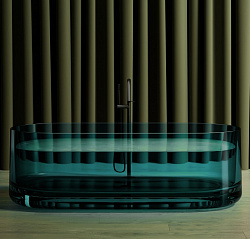 Прозрачная ванна ABBER Kristall AT9708Aquamarin бирюзовая
