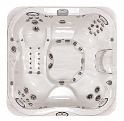 JACUZZI J375 231x231x97 см,Минибассейн отдельност., LED подсв., водопад, подгол. 4 шт. сенс. пульт упр., система обр. воды у/ф-м Clear Ray,, съёмная пер. панель, с эл. нагрев, Smart seal,  цвет: Opal/Silverwood