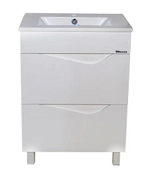 Эйфория-60 тумба с 2 ящ. белая (КВАДРО)