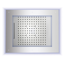 Bossini Frame Multifunctions Верхний душ 600x500мм 3 режима (тропический душ, каскад, туман), с функцией  хромотерапии по всему периметр цвет: хром2236