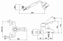 Смеситель Fima Carlo Frattini Bell F3364BR для ванны с душем