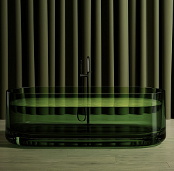 Прозрачная ванна ABBER Kristall AT9708Emerald зеленая
